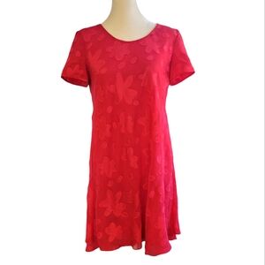 liz claiborne red lace dress fitted lace wedding dress PORTER Liz Claiborne Red Western Silk Dress Size  4  Porter Vintage
